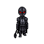 Moon City guard in obsidian plate, walking