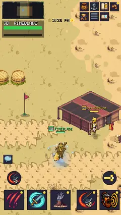 The Dry Steppe — a farmstead and its haystacks, a Sun Guardian at the door